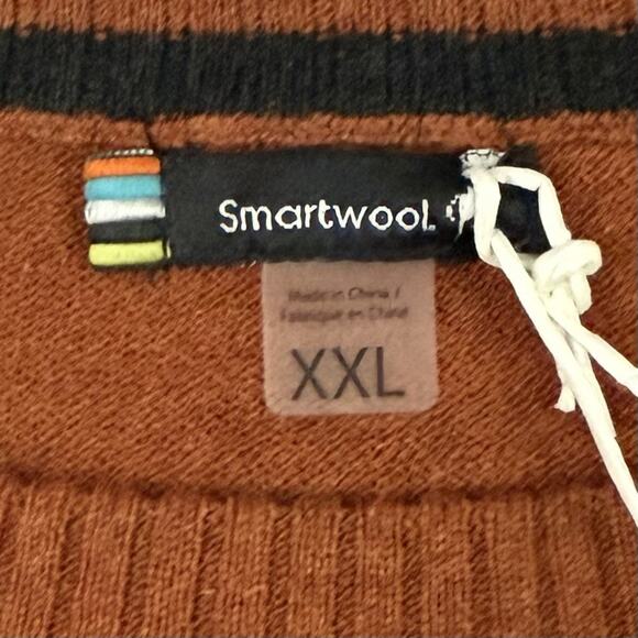 Smartwool Sparwood Sweater Men’s XXL Rust Brown Merino Wool Crewneck NWT - Picture 2 of 11